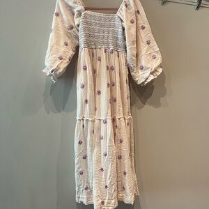 Free people Dahlia Embroidered Maxi Dress